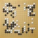 Board position at the end of game EGC 1982 - Round 2 - Game 1: Ronald Schlemper vs Rob Koopman