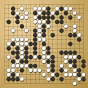 Board position at the end of game EGC 1992 - Round 2 - Game 1: Francis Roads vs Gilles van Eeden