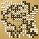Board position at the end of game EGC 2005 - Round 2 - Game 1: Seok-bin Cho vs Alexandr Dinerstein