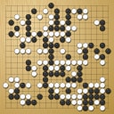 Board position at the end of game EGC 2005 - Round 7 - Game 2: Robert Jasiek vs Matti Siivola