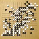 Board position at the end of game EGC 2020 - Round 2 - Game 2: Valerii Krushelnytskyi vs Tanguy Le Calve