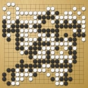 Board position at the end of game EPGC 2009 - Round 2 - Game 2: Anna Prokopova + Jan Simara vs Ngoc-Trang Cao + Antoine Fenech