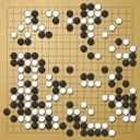 Board position at the end of game EPGC 2010 - Round 1 - Game 1: Anastasia Khlepetina + Pavel Shkljar vs Natalia Kovaleva + Dmitrij Surin