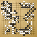 Board position at the end of game ESGC 2009 - Round 1 - Game 1: Kamil Chwedyna vs Jun Tarumi