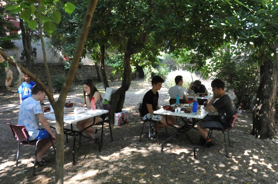 Playing in the monastery garden